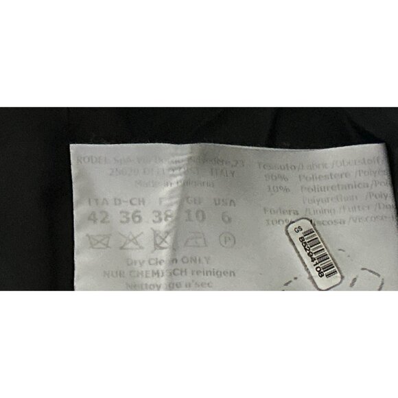 Cinzia Rocca Icons Black Double-Breasted Wool Blend Coat Womens Size 6 Elegant T - Picture 11 of 14